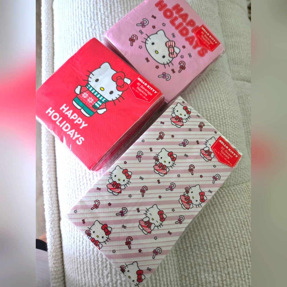 Hello Kitty Holiday Napkins Set Of 3 Packs